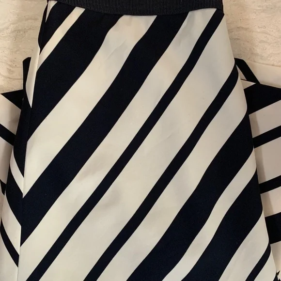 ANN TAYLOR WHITE with BLACK STRIPED SKIRT size 4